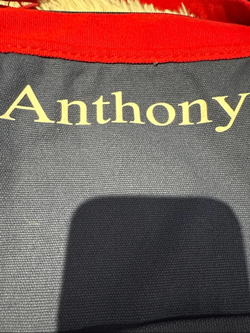 Personalized Navy and Red Kids Sports Tote Bag - Anthony